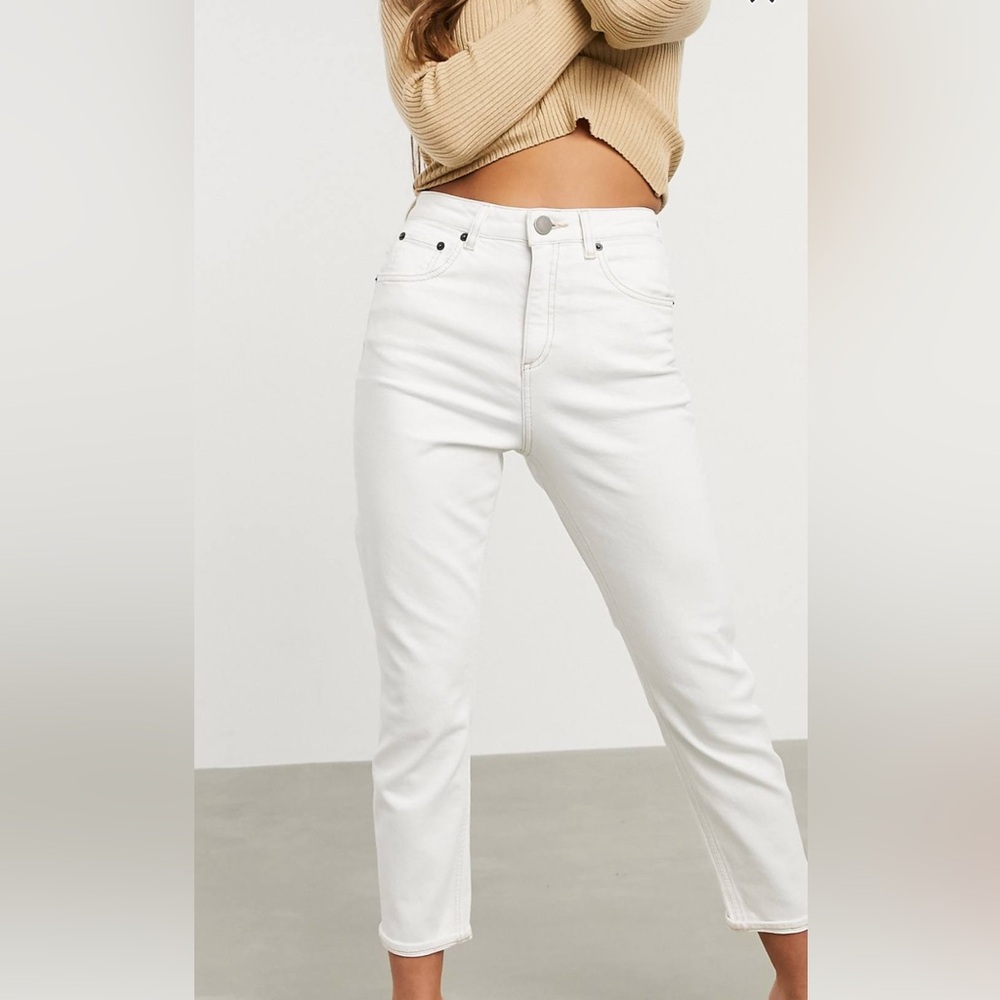 ASOS Petite High Rise Slim Mom Jeans in Off White SOLD OUT
